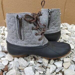 Steve Madden Torrent Round Toe Lace Up Ankle Rainboots- Size: 6